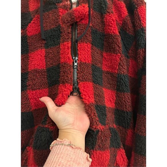 NWT Chubbies The Lumberjack Of All Trades Men's Fleece Romper Red Black Size M - Picture 10 of 13